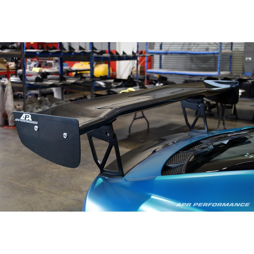APR Audi R8 GTC-500 Adjustable Wing, With Carbon Fiber Active Spoiler Panel Replacement 2016-2022