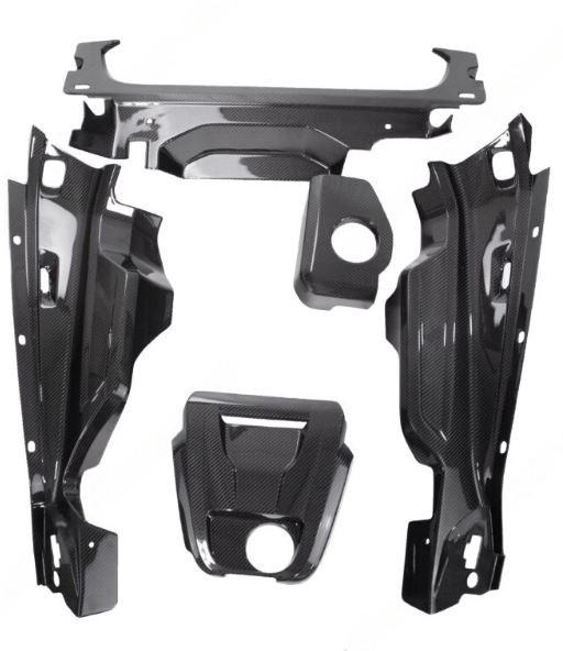 Fabspeed Carbon Fiber 5 Piece Engine Bay Set - Audi R8 V10 2016-2017 (FS-CF-AUD-V105PE)