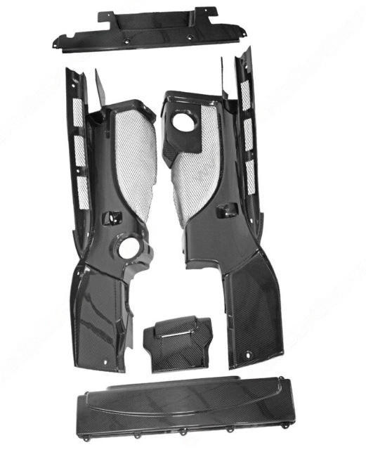 Fabspeed Carbon Fiber Coupe 5 Piece Engine Bay Panel Set - Audi R8 Coupe V10 2007-2013 (FS-CF-AUD-R8EB5)