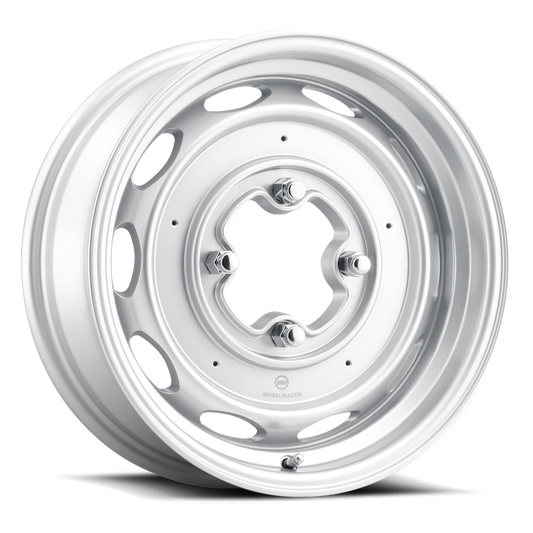 Mobelwagen Wheel (MW-430S-Interceptor) Satin Silver Finish