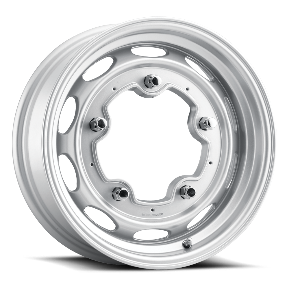 Mobelwagen Wheel (MW-520S-Interceptor) Satin Silver Finish