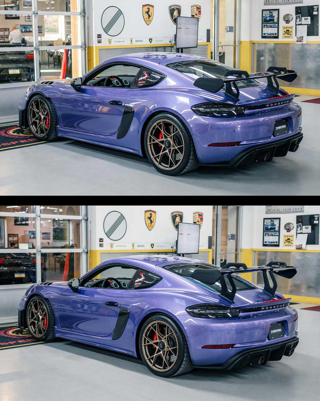 Fabspeed Porsche 718 GT4 RS CUP Car Style Wing Risers 2022 Onwards (FS.POR.718GT4RS.WR)