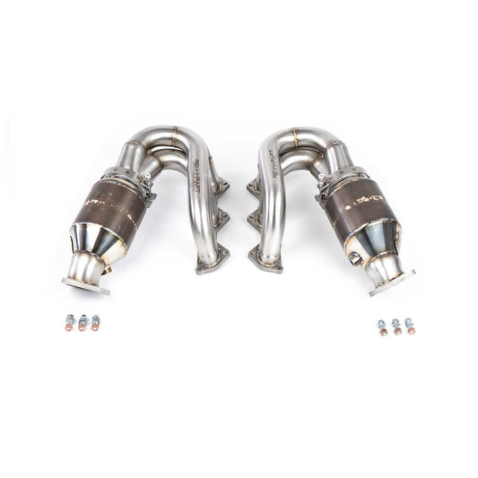 Fabspeed Porsche 718 GT4 / GTS / Spyder RENNKRAFT?? Modular Street and Racing Headers with HJS Catalytic Converters 2020 Onwards (FS.POR.718GT4.MDLRHDR.XXX)