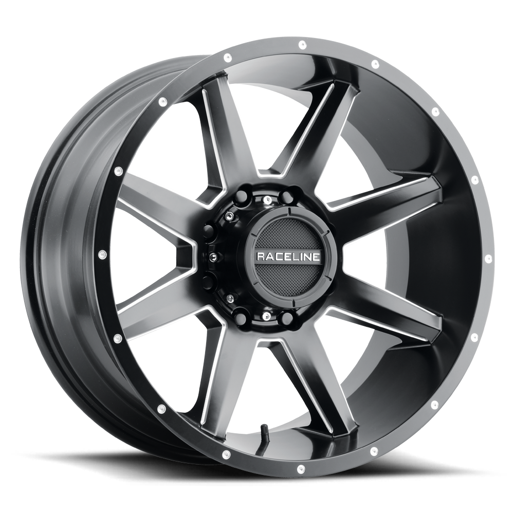 Raceline Wheel (954M-Stryker) Satin Black Milled Finish