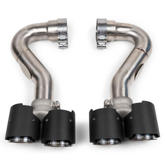 Fabspeed Porsche 955 Turbo / Turbo S Deluxe Quad Style Tips 2002-2007 (FS.POR.955T.QDTX)