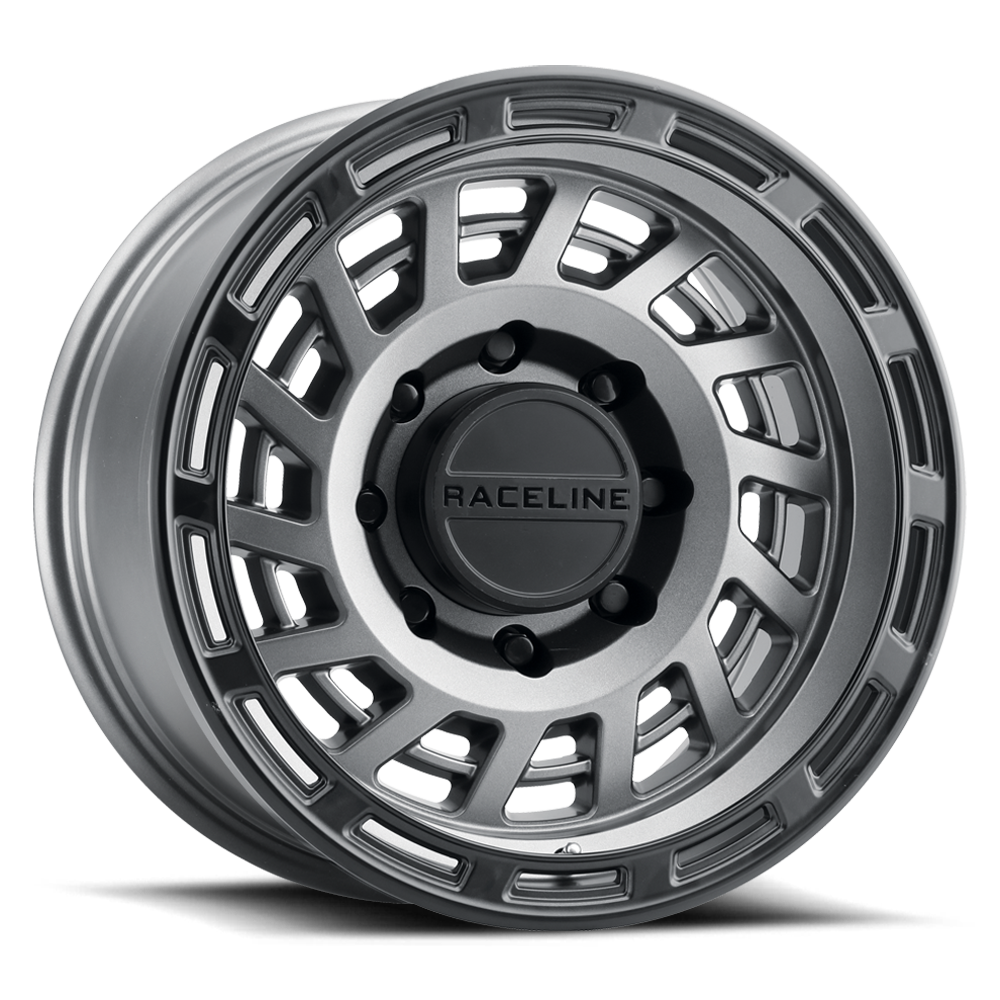 Raceline Wheel (957GB-Halo) Satin Gunmetal W/ Black Ring Finish