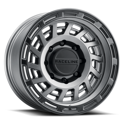 Raceline Wheel (957GB-Halo) Satin Gunmetal W/ Black Ring Finish