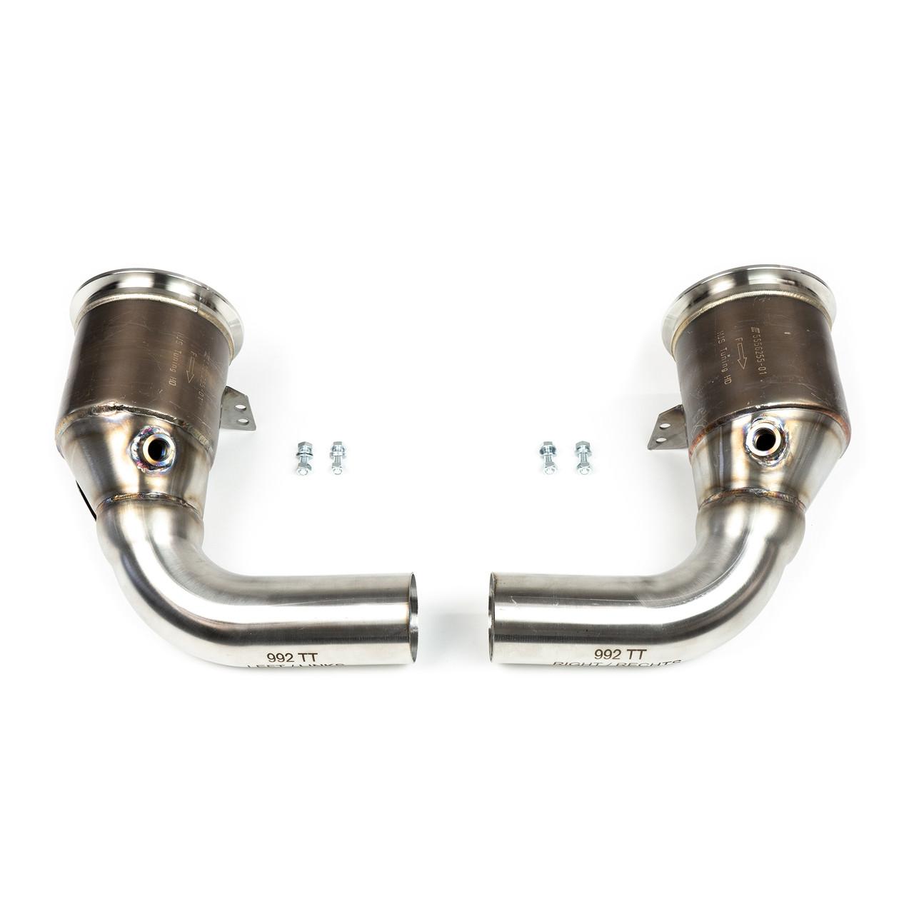 Fabspeed Porsche 992 Twin Turbo / Twin Turbo S Sport Catalytic Converters 2021 Onwards (FS.POR.992T.SC)