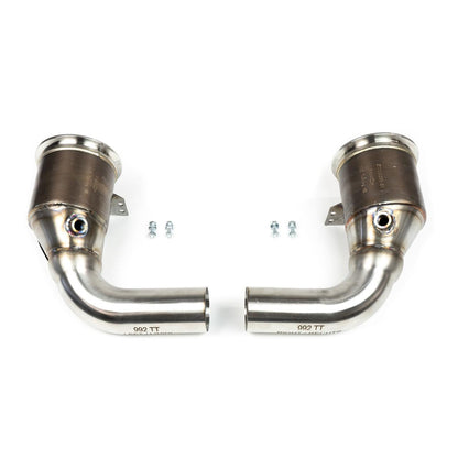 Fabspeed Porsche 992 Twin Turbo / Twin Turbo S Sport Catalytic Converters 2021 Onwards (FS.POR.992T.SC)