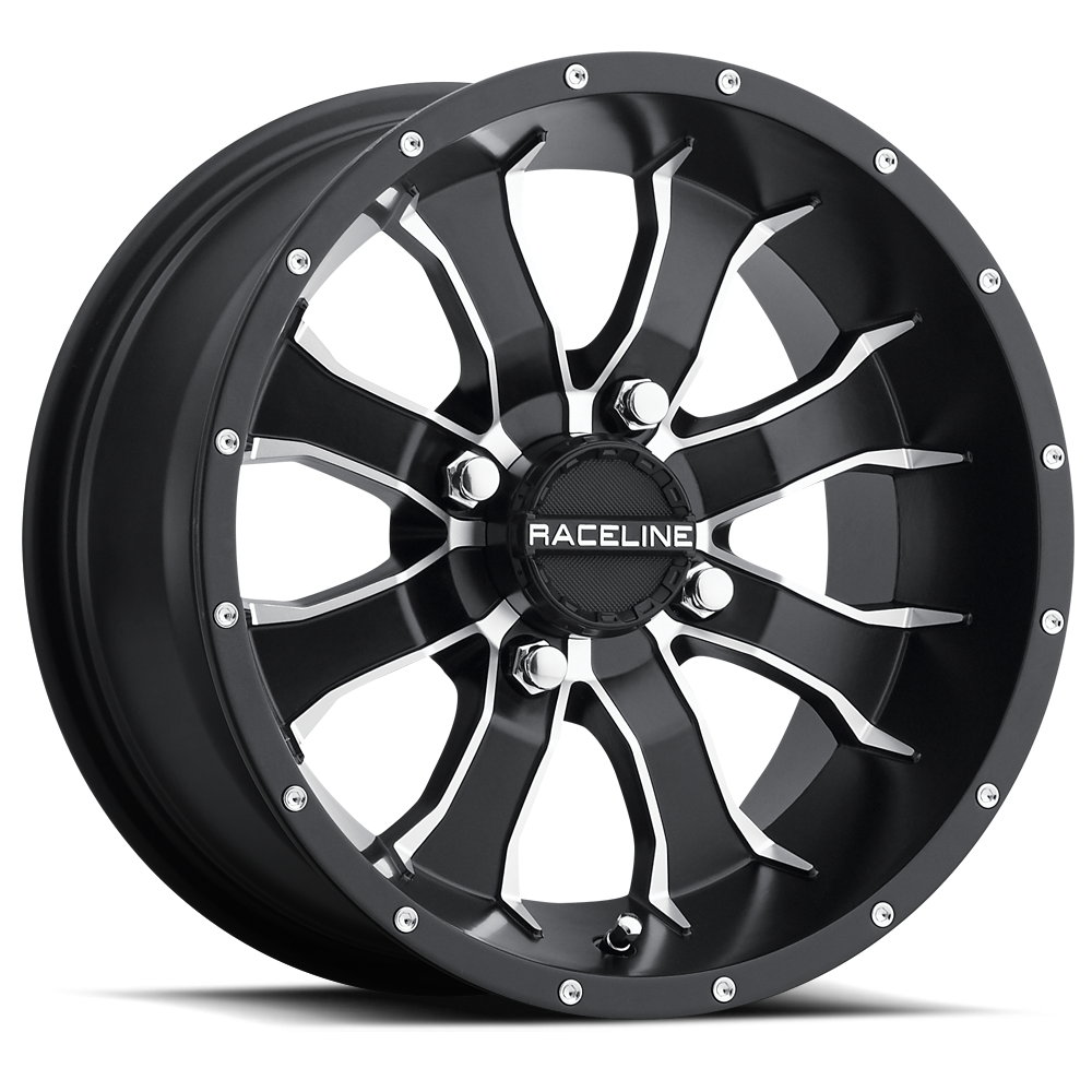Raceline Wheel (A77-Mamba) Satin Black Machined Finish