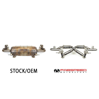 Fabspeed Audi R8 V10 Valvetronic Supersport X-Pipe Exhaust System 2019 Onwards (FS.AUD.R820V10.VLV)