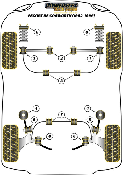 Ford (PFR19-210-22BLK) Rear Anti Roll Bar Bush 22mm