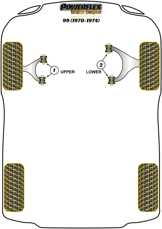 Saab (PFF66-402BLK) Front Lower Wishbone Bush