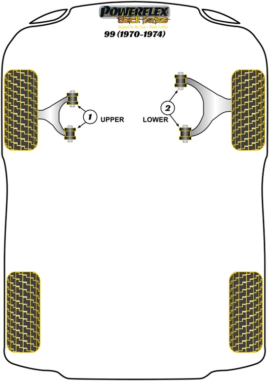 Saab (PFF66-402BLK) Front Lower Wishbone Bush