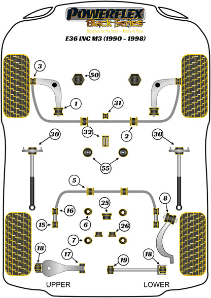 BMW (PFR5-326BLK) Rear Diff Rear Mounting Bush