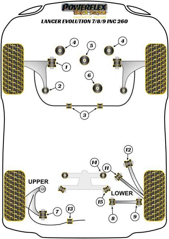 Mitsubishi (PFR44-120BLK) Rear Diff Front Mounting Bush