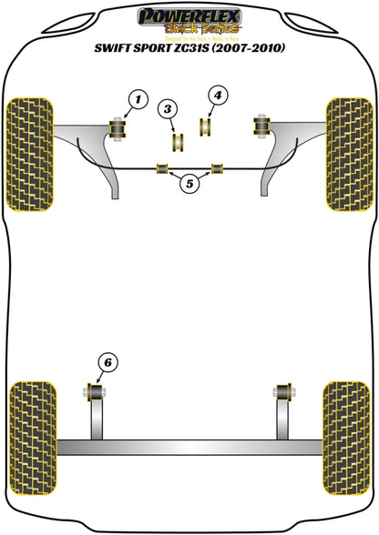 Suzuki (PFR73-306BLK) Rear Beam Mount Bush