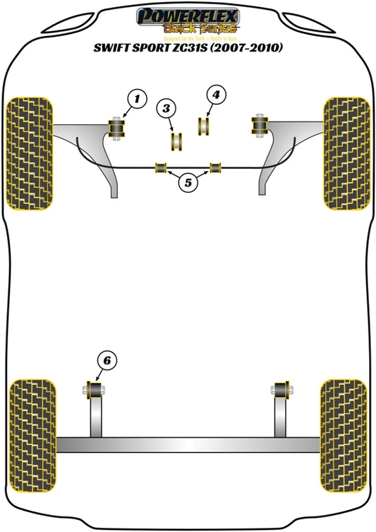 Suzuki (PFR73-306BLK) Rear Beam Mount Bush