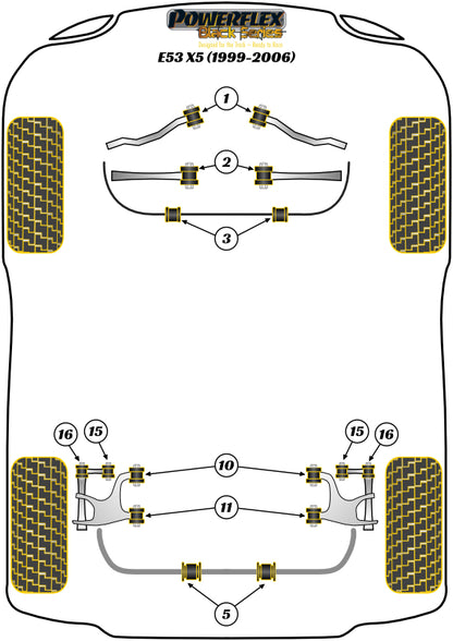 BMW (PFR5-716BLK) Rear Outer Integral Link Lower Bush