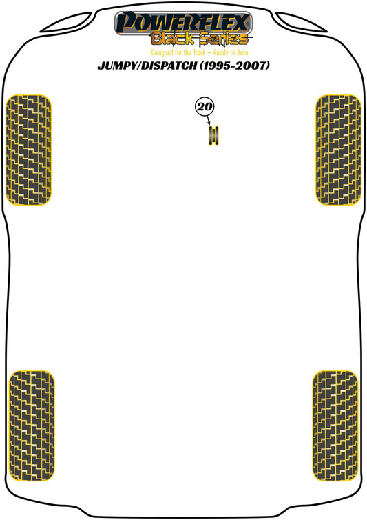 Citroen (PFF50-306BLK) Lower Rear Engine Mount Bush - Track/MSport