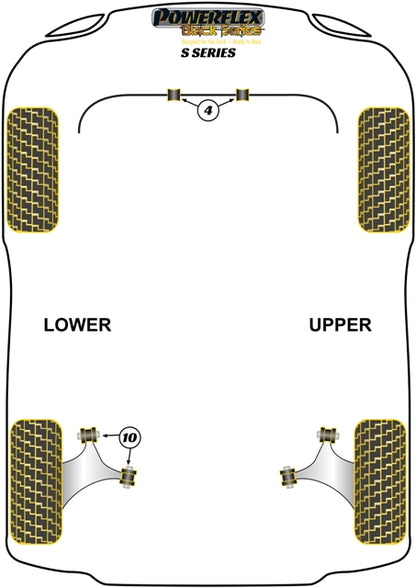 TVR (PFF19-406-24BLK) Front Anti Roll Bar Bush 24mm