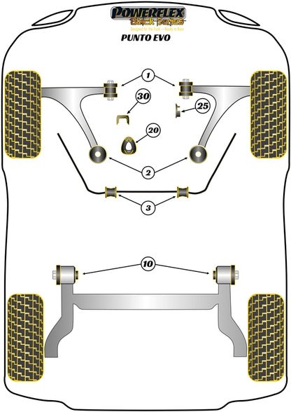 Fiat (PFF1-1125BLK) Upper Engine Mount Insert