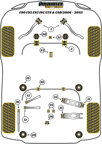 BMW (PFR5-411BLK) Rear Trailing Arm Outer Bush