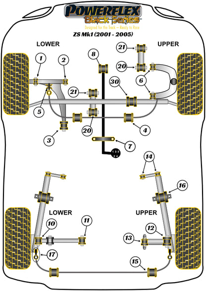 MG (PFF63-415BLK) Gear Linkage Mount Rear
