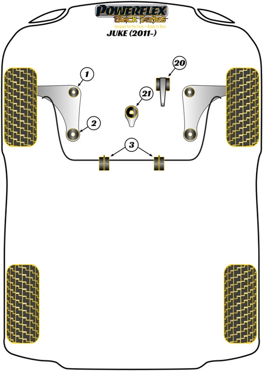 Nissan (PFF46-822BLK) Lower Engine Mount Insert
