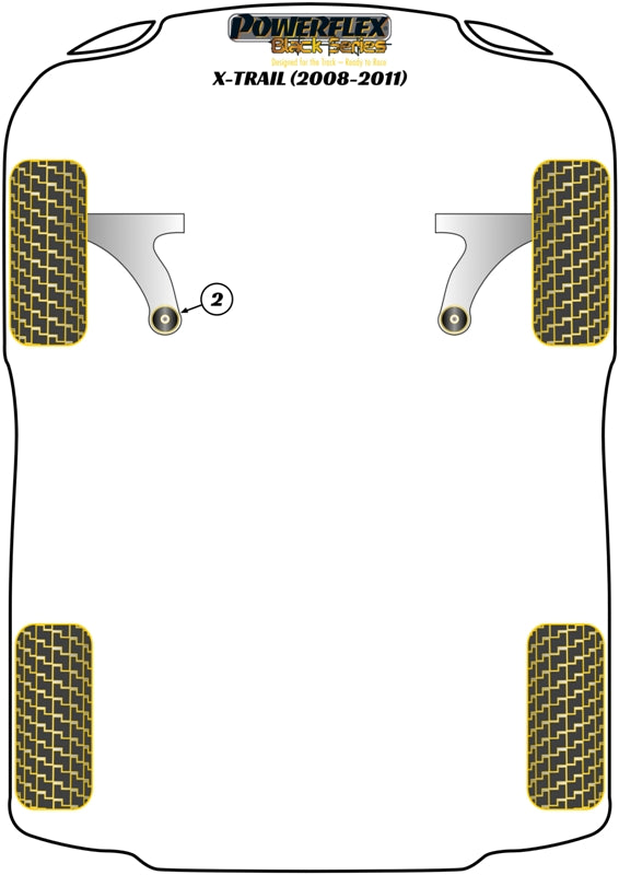 Nissan (PFF46-802BLK) Front Wishbone Rear Bush