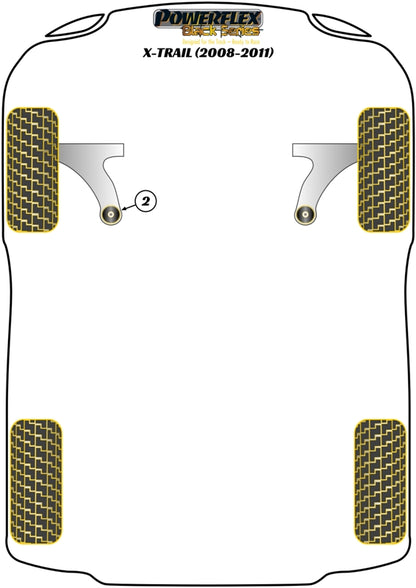 Nissan (PFF46-802BLK) Front Wishbone Rear Bush