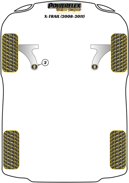 Nissan (PFF46-802BLK) Front Wishbone Rear Bush