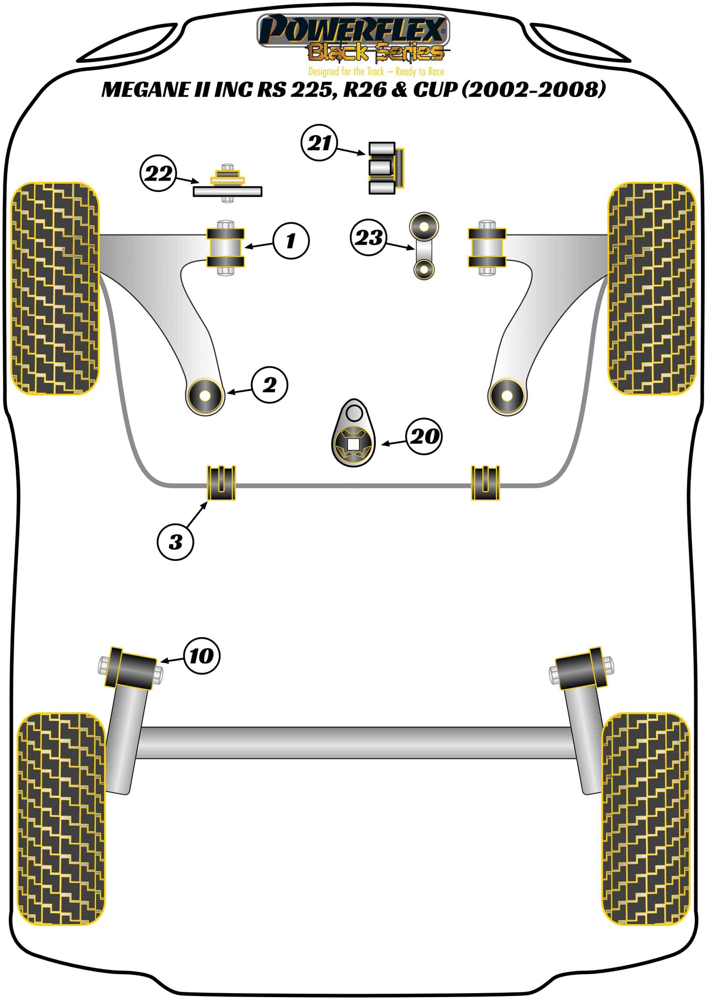 Renault (PFF60-821BLK) Upper Engine Mount Insert