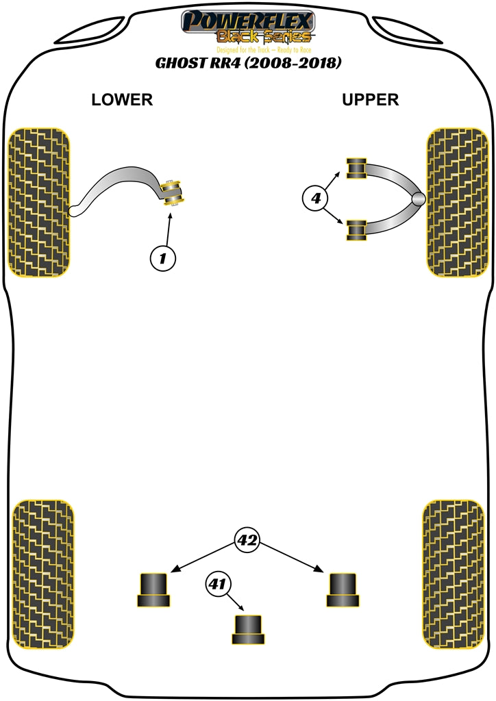 Rolls-Royce (PFF5-6004BLK) Front Upper Wishbone Bush