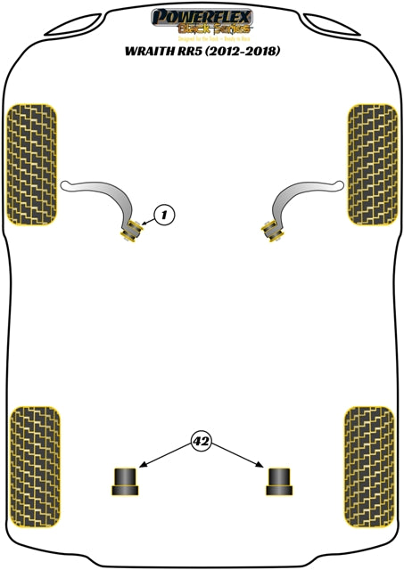 Rolls-Royce (PFR5-6031BLK) Rear Diff Rear Mounting Bush