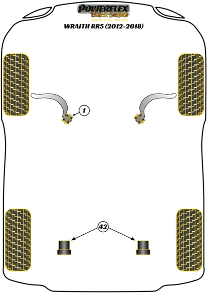 Rolls-Royce (PFR5-6031BLK) Rear Diff Rear Mounting Bush