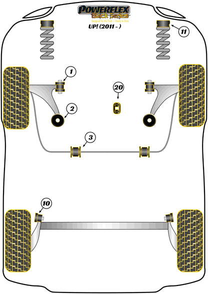Volkswagen (PFF85-1202BLK) Front Arm Rear Bush