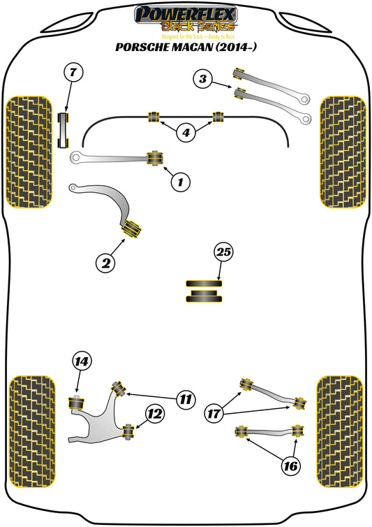 Porsche (PFF3-725BLK) Transmission Mount Insert