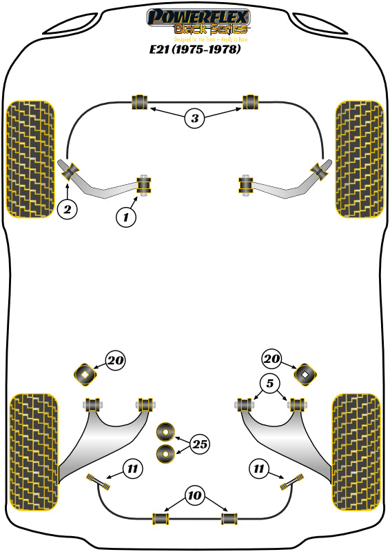BMW (PFF5-1702BLK) Front Arm Outer Bush