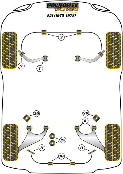 BMW (PFF5-1702BLK) Front Arm Outer Bush
