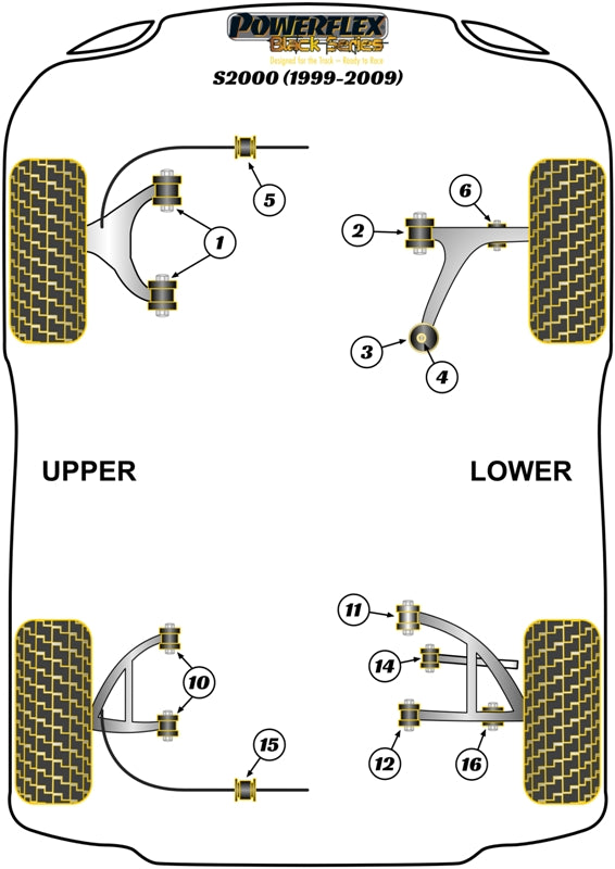 BMW (PFR5-1625BLK) Rear Diff Mounting Bush
