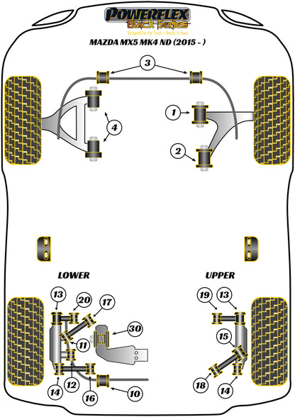 Mazda (PFR36-630BLK) Rear Diff Mount Insert