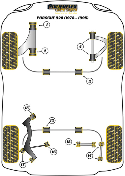Porsche (PFF57-704BLK) Front Upper Arm Bush
