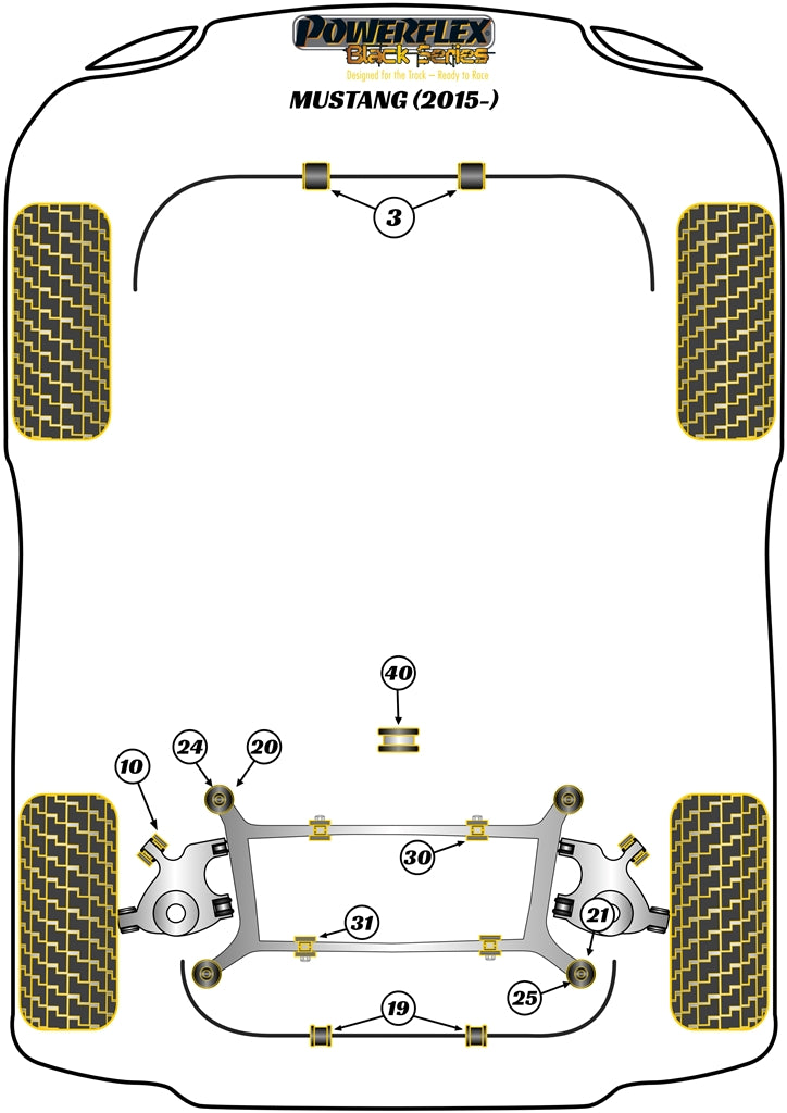 Ford (PFR19-1740BLK) Transmission Mount Insert