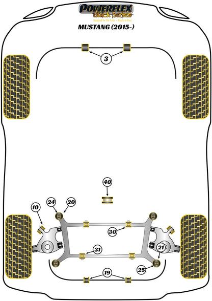 Ford (PFR19-1740BLK) Transmission Mount Insert