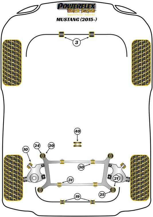 Ford (PFR19-1740BLK) Transmission Mount Insert