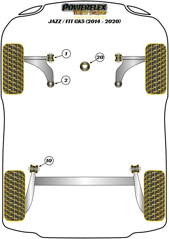 Honda (PFF25-401BLK) Front Arm Front Bush