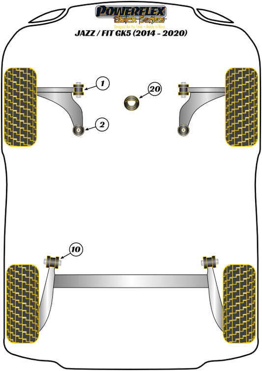 Honda (PFF25-401BLK) Front Arm Front Bush