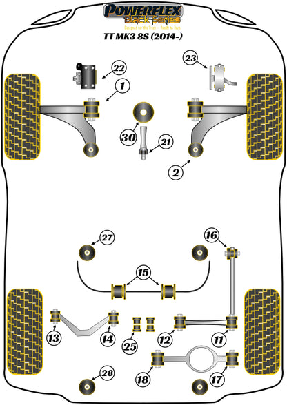 Audi (PFF85-830BLK) Lower Engine Mount Insert (Large)