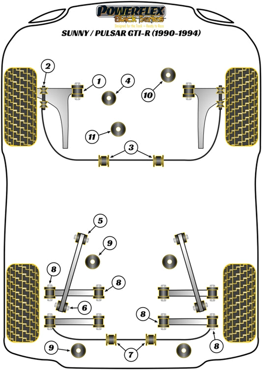 Lotus (PFR34-240BLK) Gear Cable Rear Bush Kit